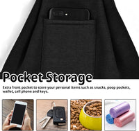 Dog and Cat Sling Carrier, Hands Free Reversible Pet Papoose Bag - Black Senior - image 4
