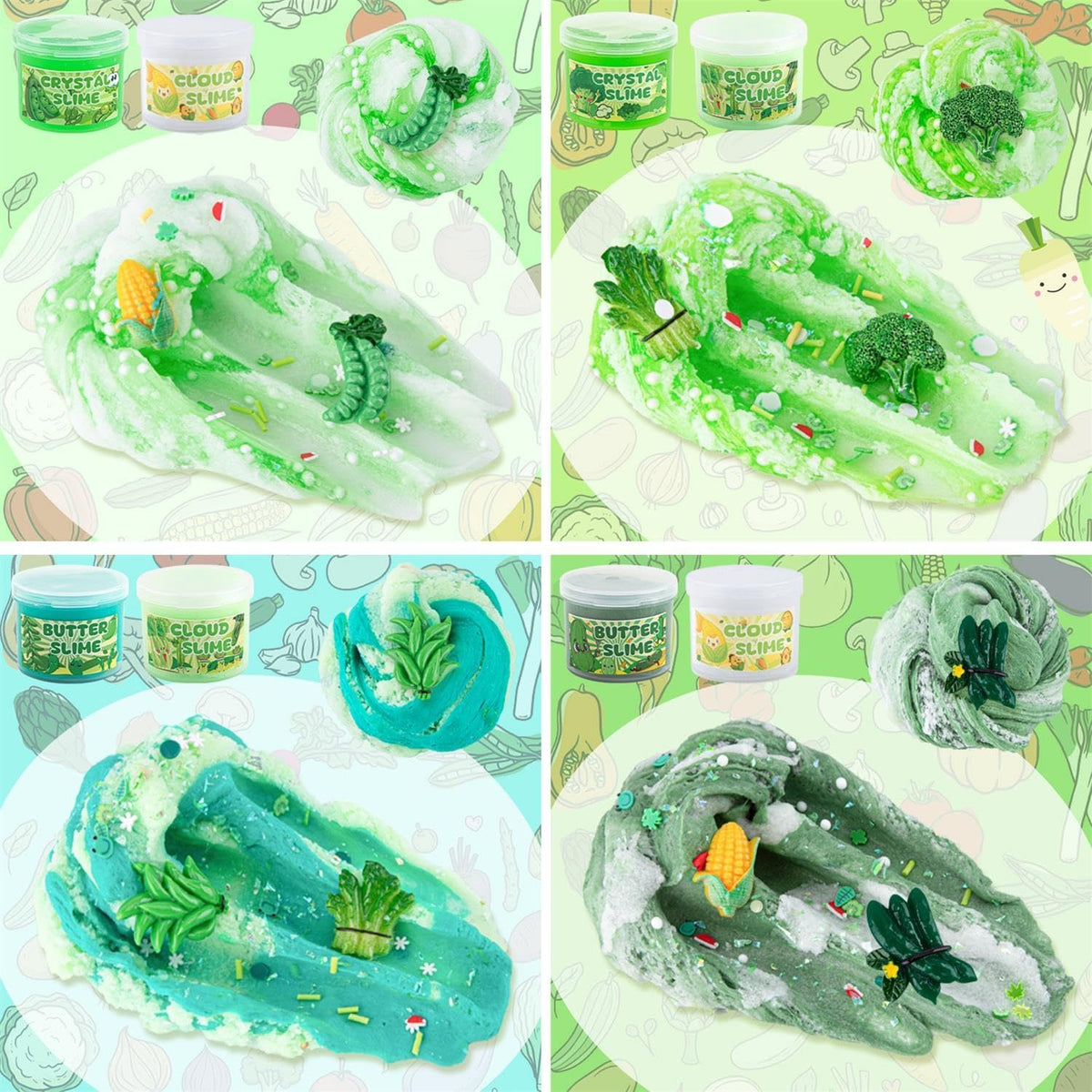6-Pack Pink Slime Kit for Girls - Vegetable - image 4