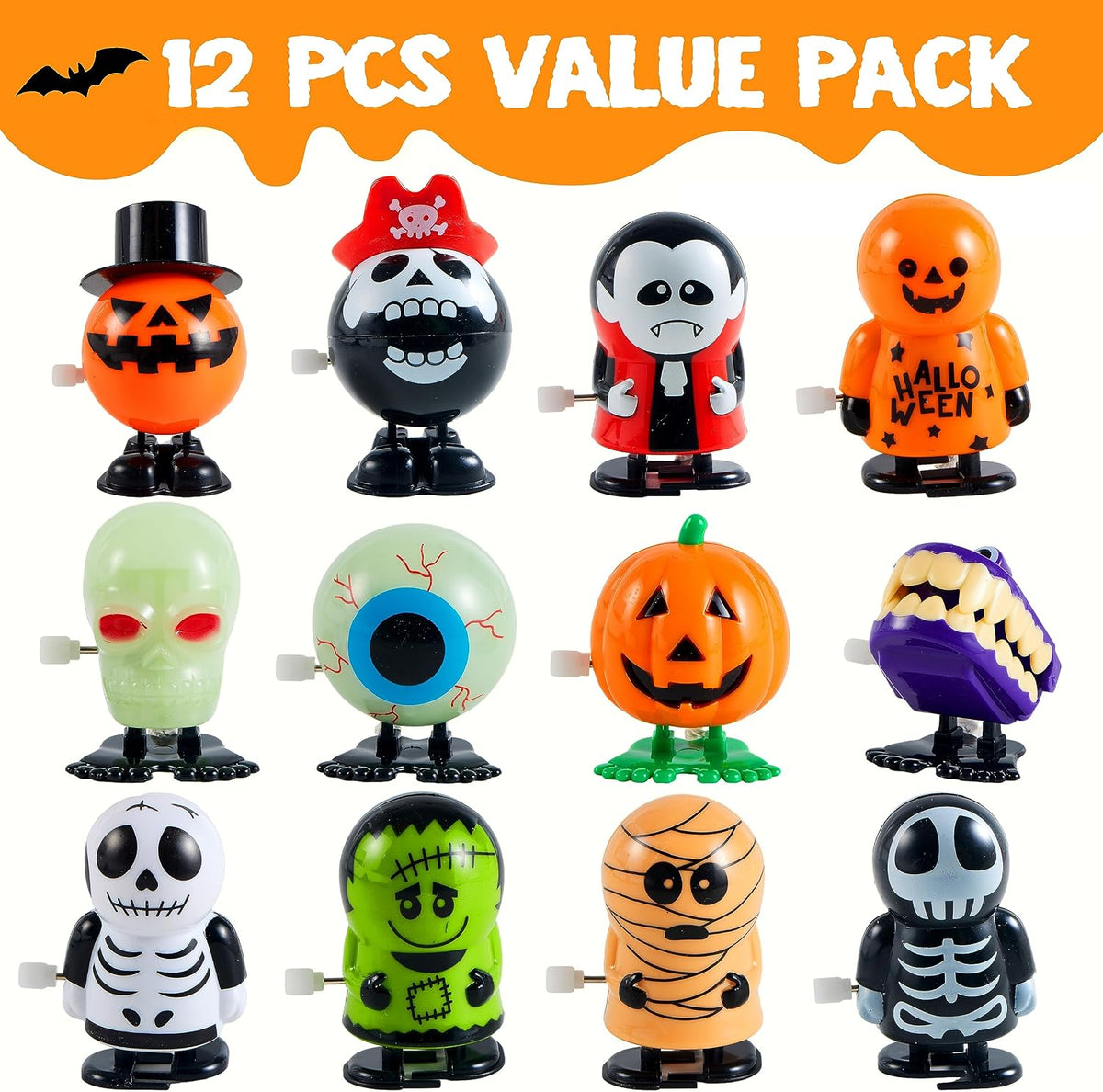JOYIN 12 PCS Halloween Wind Up Toys for Kids Gifts - image 2