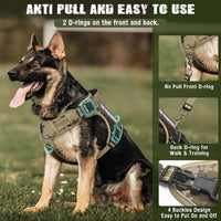 Tactical Dog Harness and Leash Set with 10 Patches for Large Dogs – Essentials for Dogs - X-Large / Brown - image 2