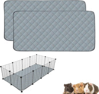 4 Pack Guinea Pig Cage Liners Washable Guinea Pig Bedding Reusable - Light Grey / 57" x 28" (2 Pack)