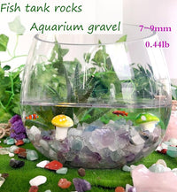 Citrine Aquarium Gravel Rocks Natural Tumbled Healing Crystal Chips Bulk Gemstones Tumbled Crushed Stones for Fountain Vase Filler Planters Decorative Fish Tank Potted Reiki Energy Balancing 0.44lb