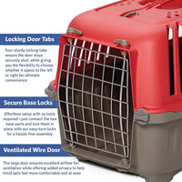 MidWest Spree Travel Carrier, Small Pet Crate - Red / 24 Inch - image 4