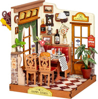 Rolife Tipsy Cat Bar DIY miniature kit, layered mini bar scene for a bookshelf - view 2