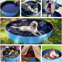Jasonwell Foldable Dog Pet Bath Pool Collapsible Dog Pet Pool Bathing - XXXL - 71" / Plastic Board Blue - image 3