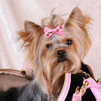20Pcs Brown Dog Hair Bows with Rubber Bands for Small Medium Dogs – Essentials for Dogs - Light Pink-A331 - image 3