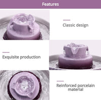 Wonder Creature Ceramic Cat Water Fountain - Purple - image 2