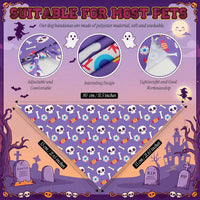 50 Pcs Halloween Dog Bandanas Bulk - 31.5 x 21.7 x 21.7 Inch / Halloween / 100 - image 3