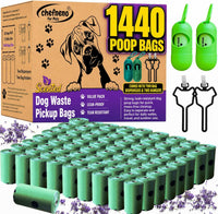 Doggy Poop Bags with Dispenser Dog Waste Pickup Bags Refill Rolls Cat - Green (72 Rolls Scented)