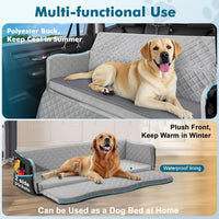 Dog Car Seat for Medium Dogs Up to 60 lb, Thick Cushion - Black & Gray / XXL - image 4