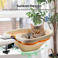 Cat Desk Bed, One-Click Folding - Cream / Mesh Cover - image 3