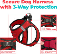 Voyager Step-in Air Dog Vest Harness - Red/Black Trim / M (Chest: 16 - 18") - image 2
