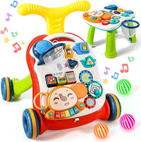 TOY Life 3-in-1 Baby Push Walker & Activity Center, 12+ Months - Primary Color