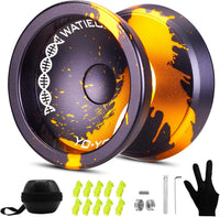 C130 YoYo Professional Responsive Yo yo Bearing for Kids Beginner - Black Gold yoyo