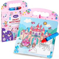 JoyCat Farm Water Coloring Book for Toddler Kids, 13 Pages - Princess