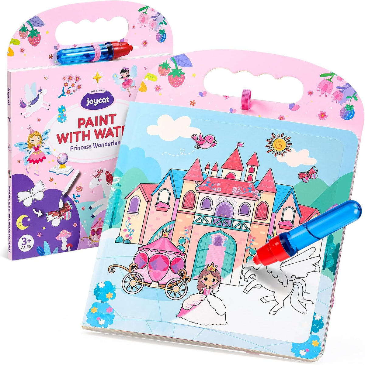 JoyCat Farm Water Coloring Book for Toddler Kids, 13 Pages - Princess