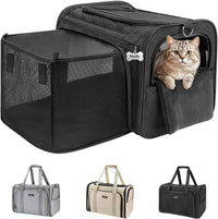 MIDOG Soft Cat Carrier Airline Approved - Black / 20.0"L x 13.0"W x 13.0"H