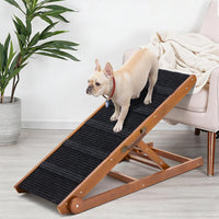 Dog Ramp for Bed, Foldable Small to Large Dog Ramp for Couch - Walnut/Standard