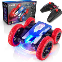 Force1 Tornado Blue LED Remote Control Car for Kids - Red Blue Tornado+