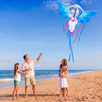 JOYIN 43.3'' Unicorn Kite Easy to Fly for Kids and Adults - Blue - image 4