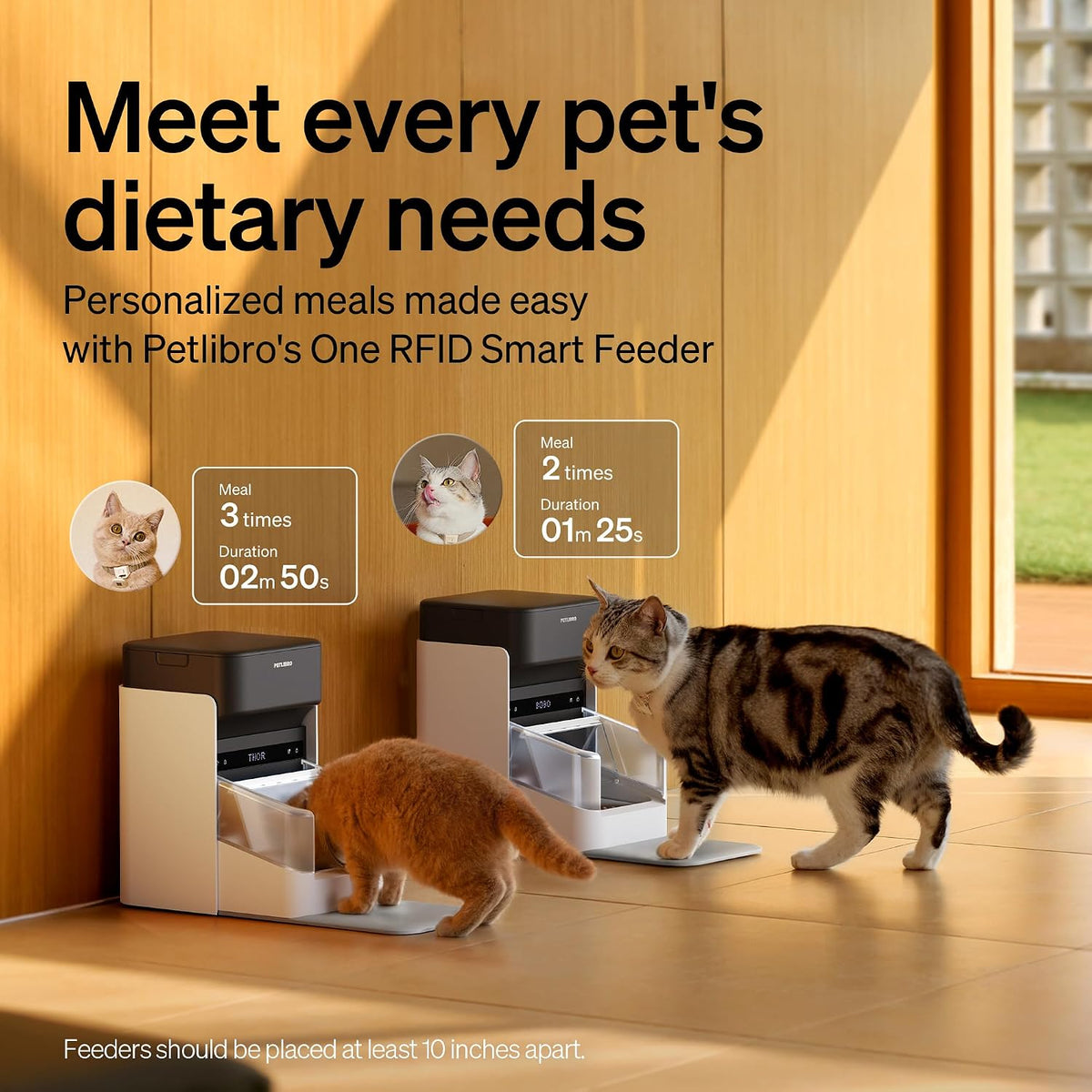 PETLIBRO RFID Automatic Cat Feeder - White / 3L*2 Packs - image 2
