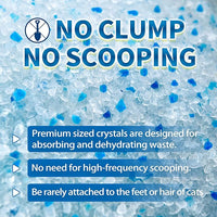 Made4Pets Cat Litter Crystals, Non Clumping Cat Litter Odor Control Kitty Litter Non Clumping No scooping Low Dust, Low Tracking, Lightweight, Dehydrates Waste,– 17.2 lbs (4 x 4.3 lb Packs)