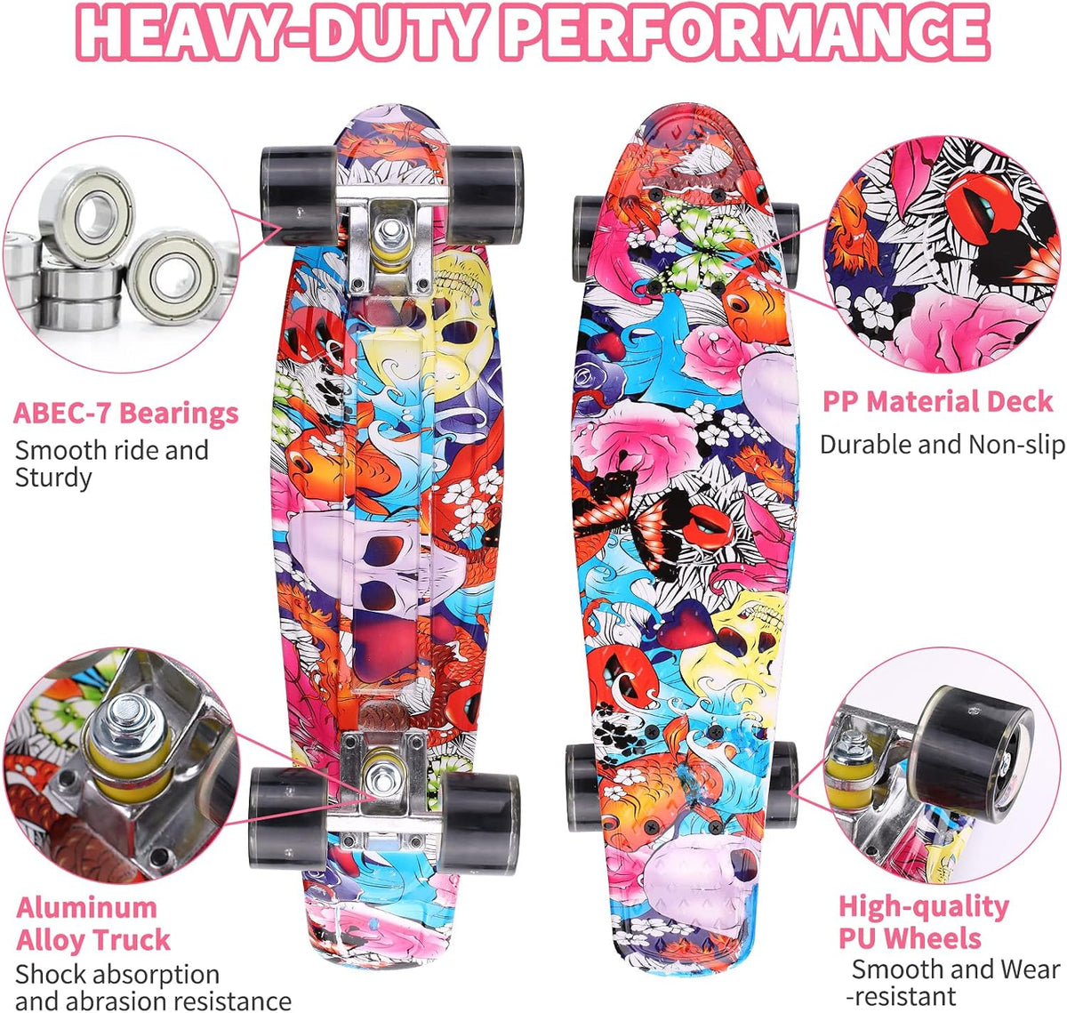 Skateboards, 22" Complete Skateboard - Butterfly - image 3