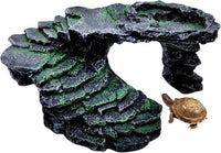 M2cbridge Reptile Hide Resting Step Ledge Cave Hideout Turtle Basking - Black Step Ledge