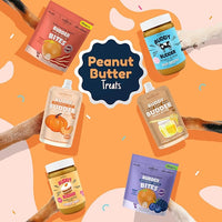 BUDDY BUDDER 6 Pack Mixed Flavor Squeeze Packs, 100% Natural Dog Peanut Butter, Healthy Peanut Butter Dog Treats, Made in USA, (4oz Packs)