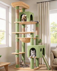 Globlazer F70 Pro Heavy Duty Cat Tree Tower for Indoor Cats Large - Cactus Green / XL