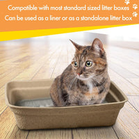 Disposable Litter Boxes – Daily Care for Cats - Brown / Large 8-Pack - image 3