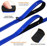 Joytale Reflective Dog Leash for Medium & Large Dogs - 4 ft 2 Handle / Navy Blue - image 2