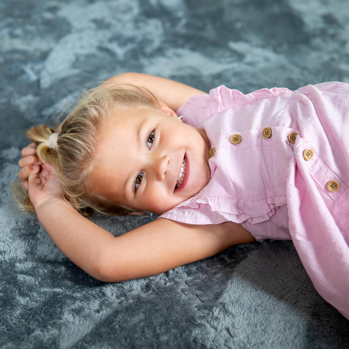 16 Carpet Squares Puzzle Mat 49" x 49" Baby Mat for Floor - Grey - image 2