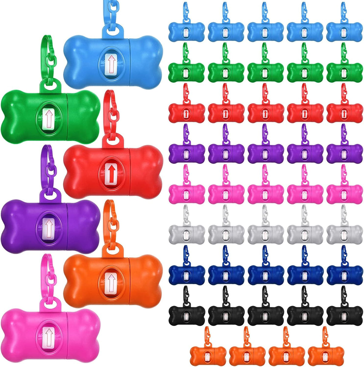 Zhehao 50 Pack Dog Poop Bag Holders for Leashes, Classic – Essentials for Dogs