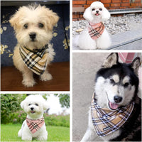 Soft Washable Plaid Bandanas for Dogs and Cats - Pink / Large - image 3