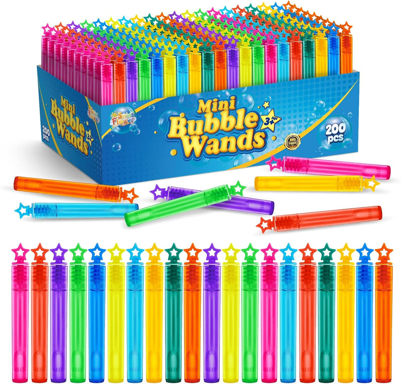 SpringFlower 36 Pcs Mini Bubble Wands for Party Favors & Classroom - 200 Star