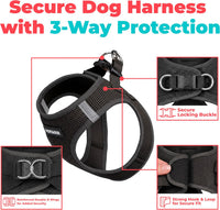 Voyager Step-in Air Dog Vest Harness - Black / XXS (Chest: 12 - 13.5") - image 2