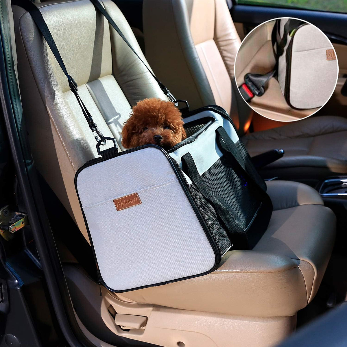 Cat Carrier, Portable Foldable Dog Pet Carrier - 19.7"L x 12.0"W x 12.0"H / Grey - image 3