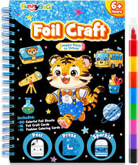 FUNNYB&G Foil Art Craft Kit for Kids - Happy Back to School