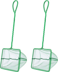 Mogoko 2 Pack Aquarium Net Fish Net Small Net Multi-Size Fine Mesh - 1. Green / 5 Inch