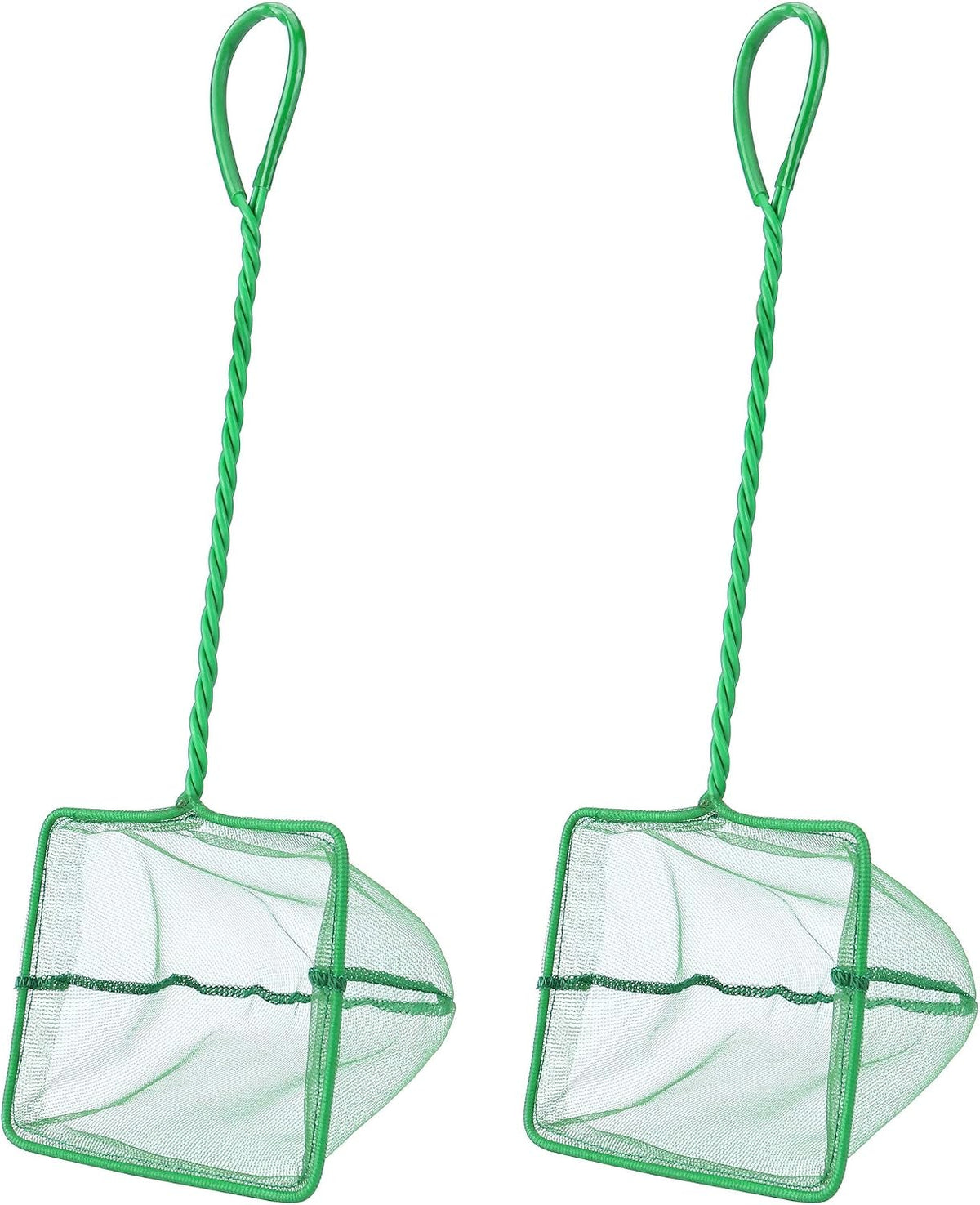 Mogoko 2 Pack Aquarium Net Fish Net Small Net Multi-Size Fine Mesh - 1. Green / 5 Inch