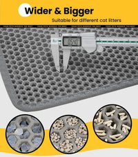 Conlun Cat Litter Trapping Mat for Small Spaces - Gray / Medium (24" x 18") - image 3