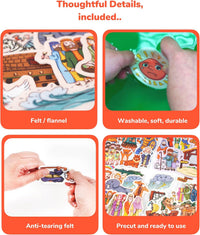 CHEFAN Noah's Ark Felt Board Bible Stories - Noah's Ark & Other 3 Bible Stories Set - image 3