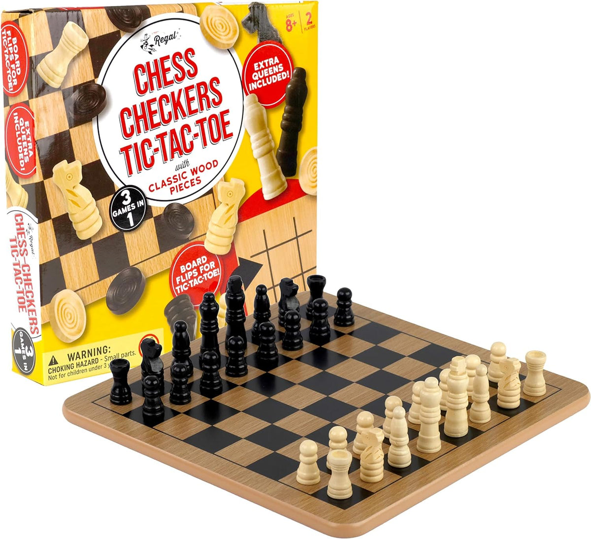 Regal Games, Reversible Wooden Board for Chess - image 2