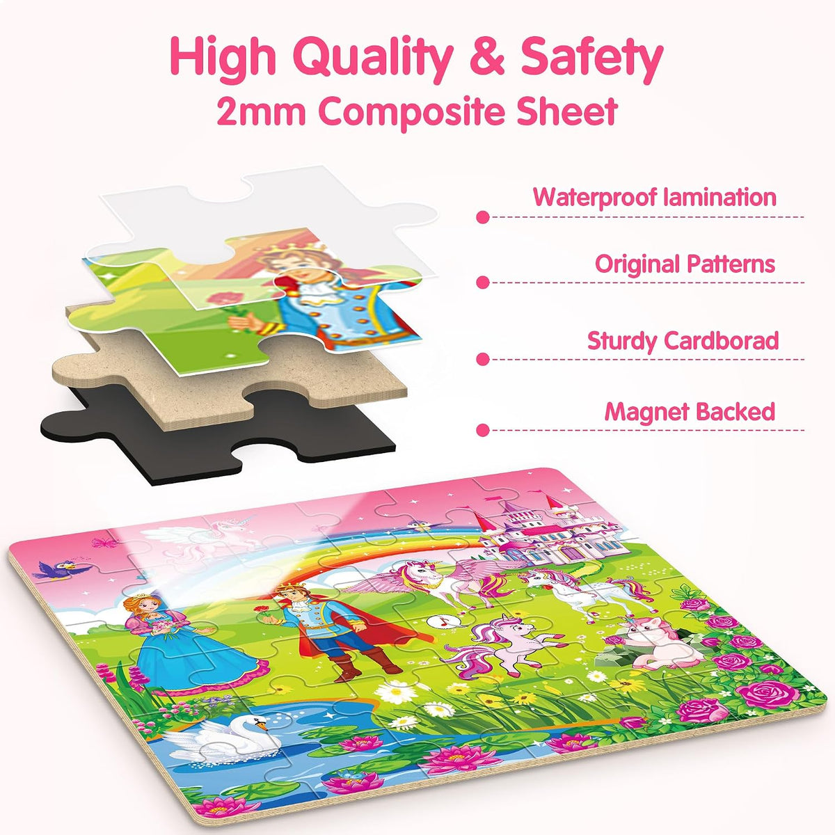 SYNARRY magnetic dinosaur puzzle book with three colorful dinosaur scenes - view 22
