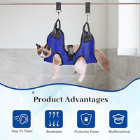 PatiencET Dog Grooming Hammock, Pet Grooming Hammock for Cats & Dogs, Dog Holder for Nail Trimming, Cat Sling for Nail Trimming with Nail Clippers/Trimmer, Nail File, Pet Comb(XS)