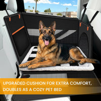 Large Dog Car Seat Half Back Seat Extender with Hard Bottom – Essentials for Dogs - Checkered / Extra Large - image 3