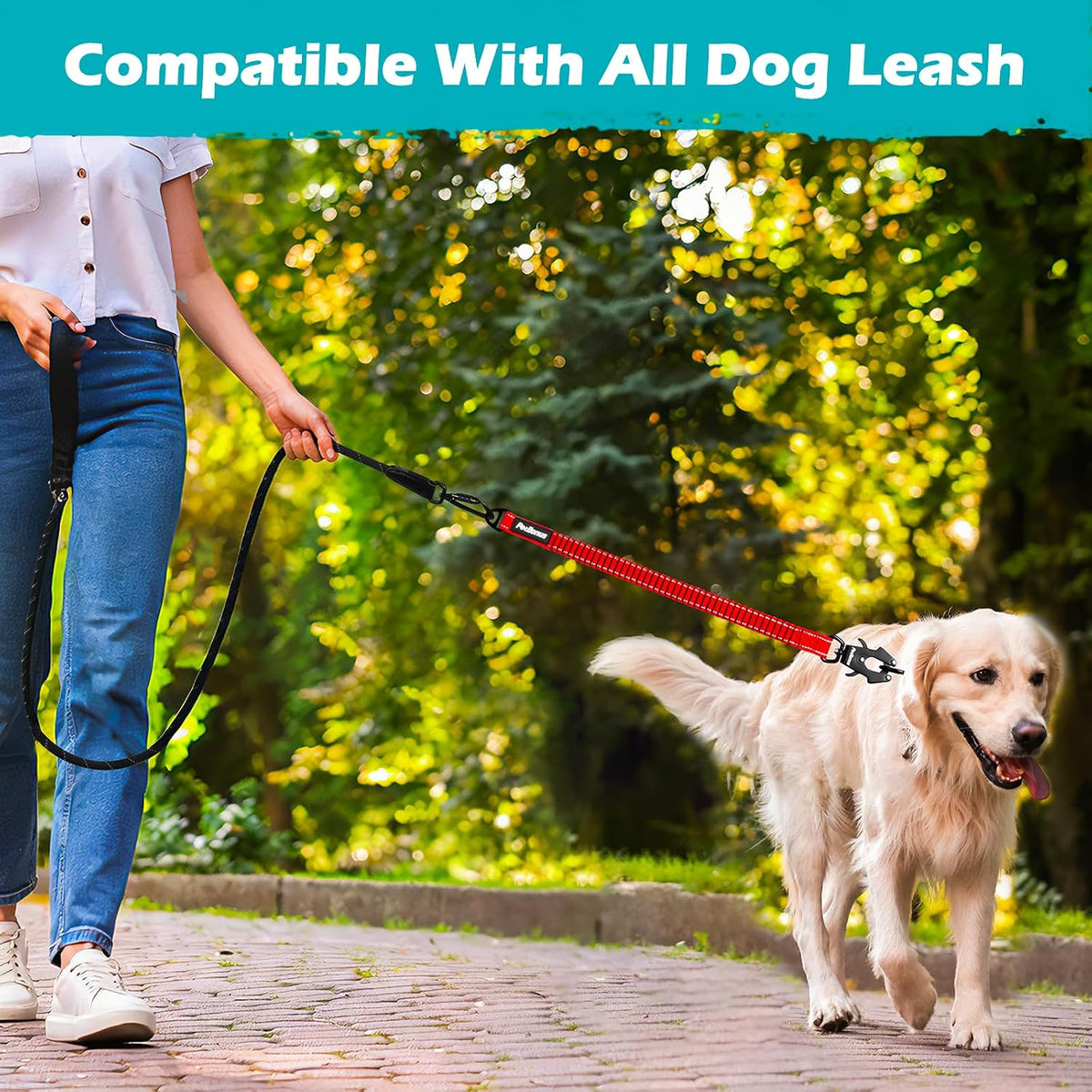 PetBonus Bungee Dog Leash Extension - Red - image 4