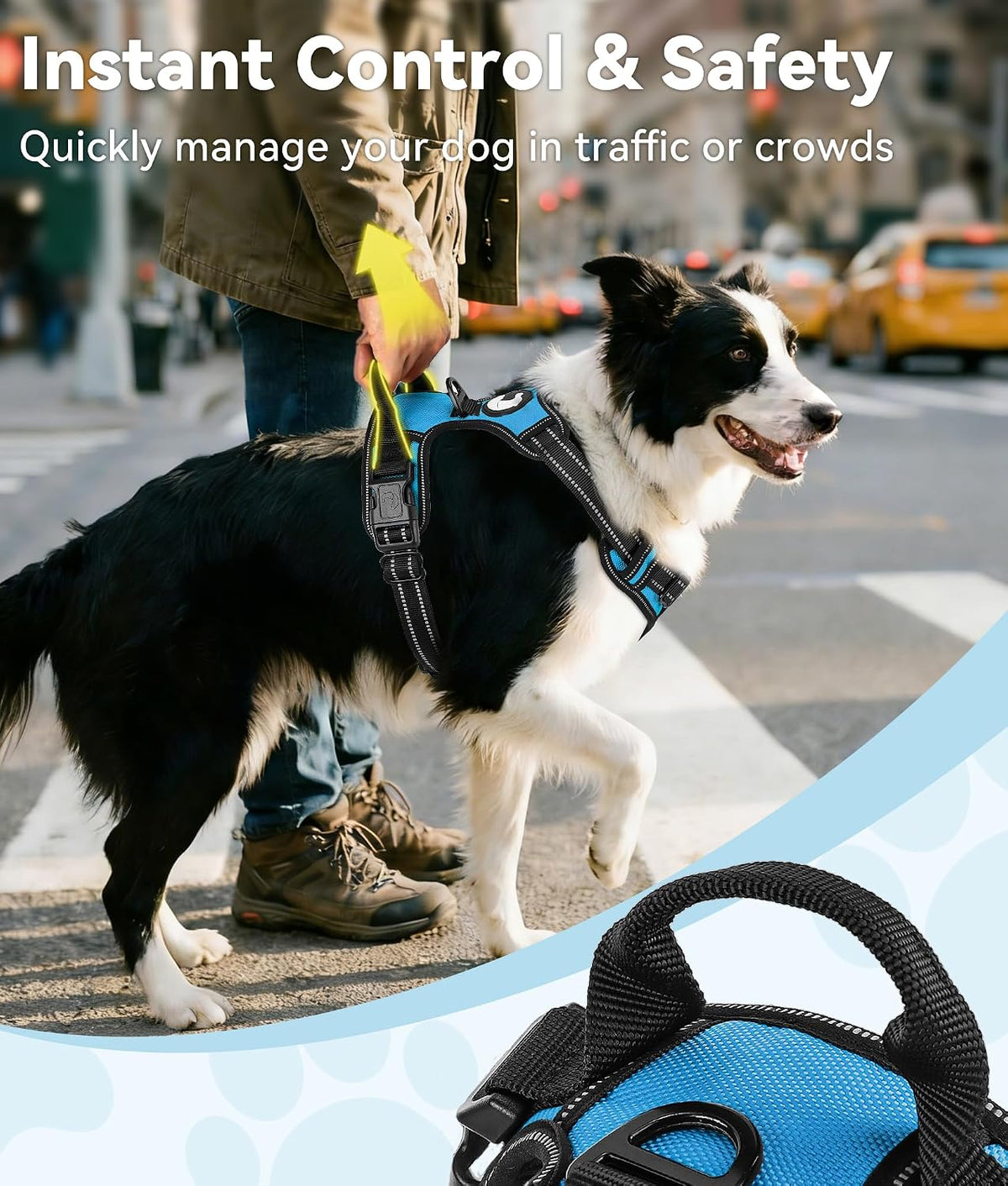 Joytale No Pull Dog Harness Medium Sized Dog, Front Clip - X-Large / SkyBlue - image 3