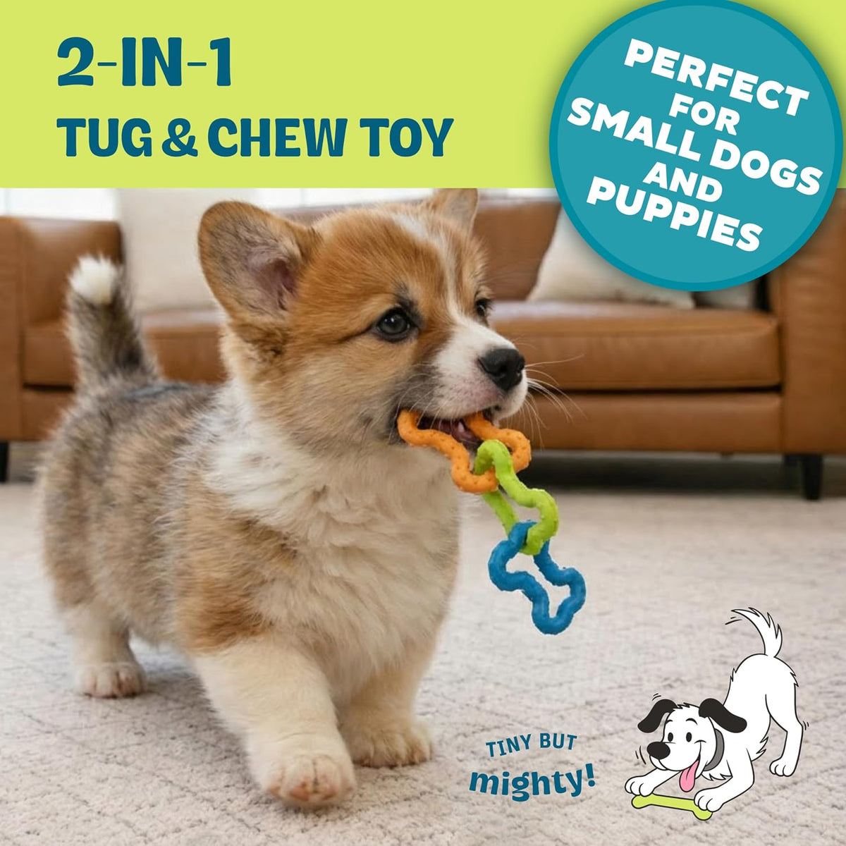 Cool Teething Stick Dental Dog Chew Toy, Soak & Freeze, 8.5" – Essentials for Dogs - Multi - image 2